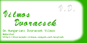 vilmos dvoracsek business card